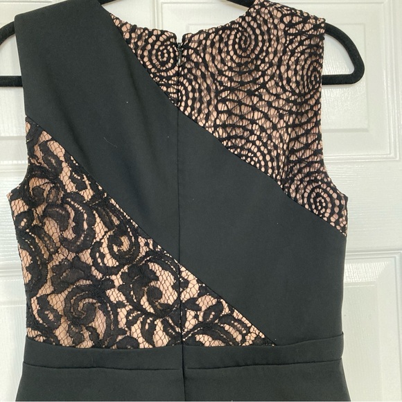 BCBG MAXAZRIA Dalia Lace Elegant Black and Nude Dress Party Cocktail Sz 6 - Picture 6 of 14